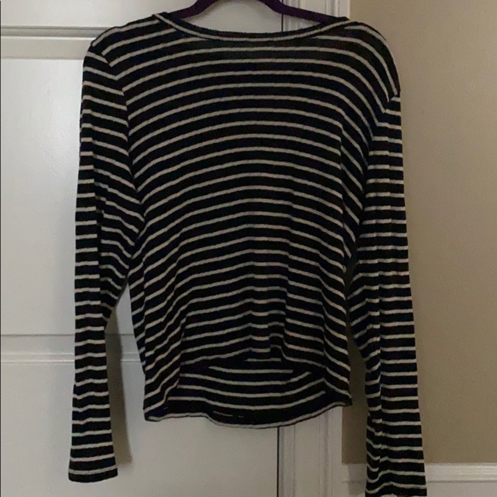 Black and white striped long sleeve